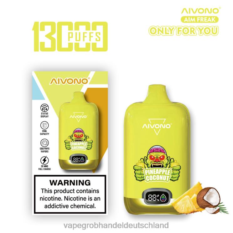 Tornado Vape Großhandel Deutschland - Aivono AIM FREAK 13000 Ananas-Kokosnuss 4X2N8248