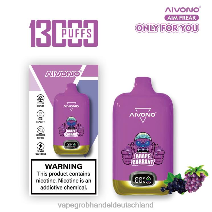 Vape Großhandel Deutschland - Aivono AIM FREAK 13000 Trauben-Johannisbeere 4X2N8251