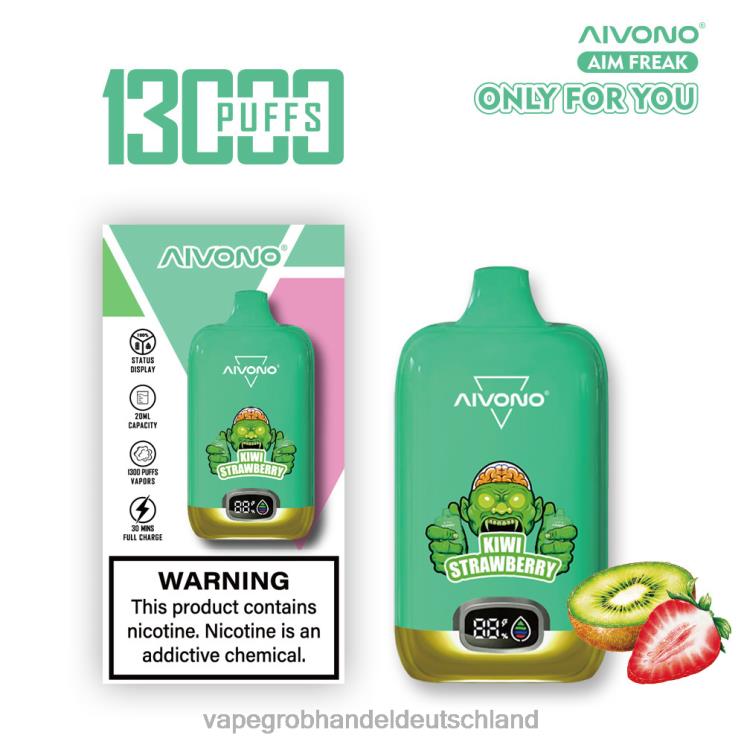 Vape Großhandel Frankfurt - Aivono AIM FREAK 13000 Kiwi-Erdbeere 4X2N8246