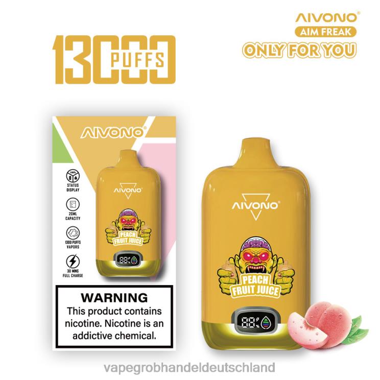 Vape Großhandel Köln - Aivono AIM FREAK 13000 Pfirsichfruchtsaft 4X2N8245