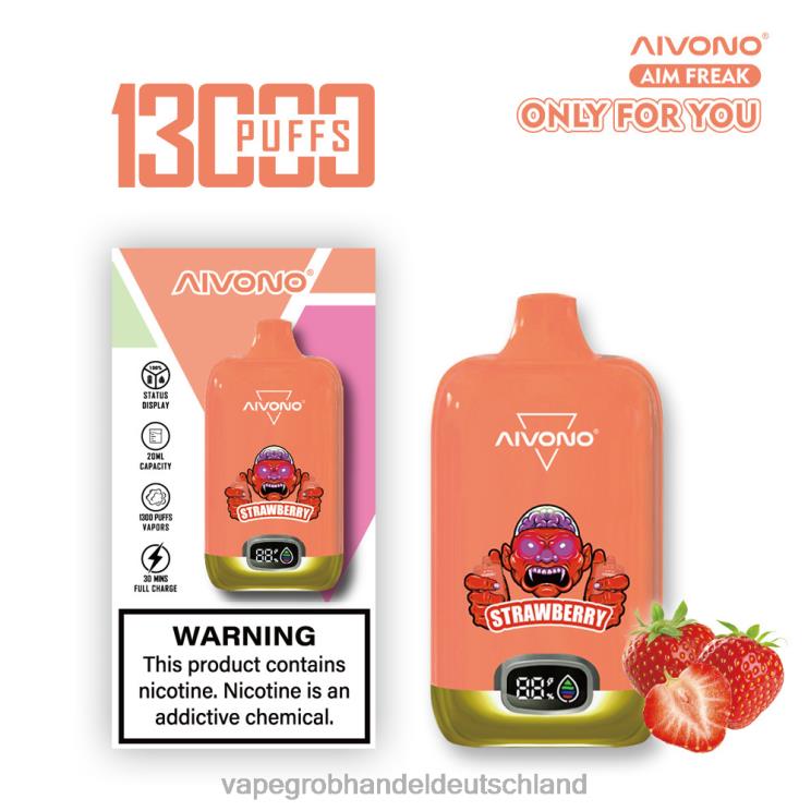 Vape Großhandel Tornado - Aivono AIM FREAK 13000 Erdbeere 4X2N8243