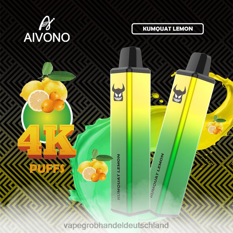 Vape Großhandel Frankfurt - Aivono AIM FREAK 4000 Kumquat-Zitrone 4X2N8256