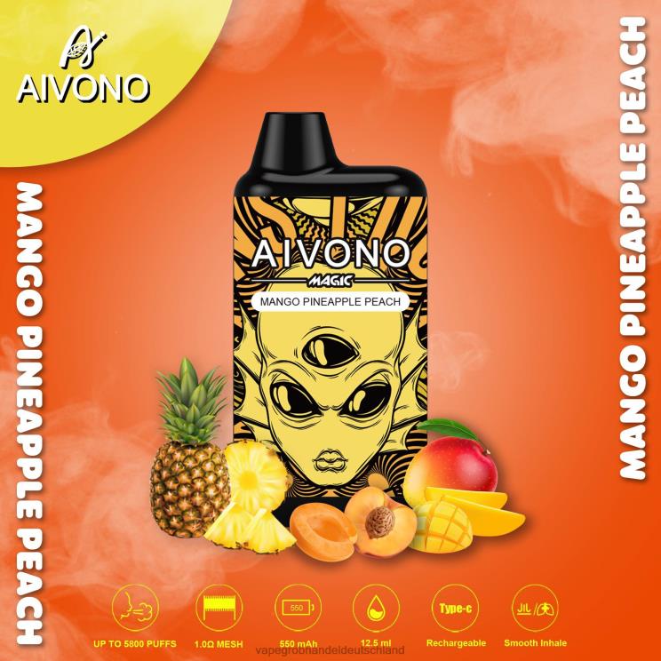 Mango-Ananas-Pfirsich