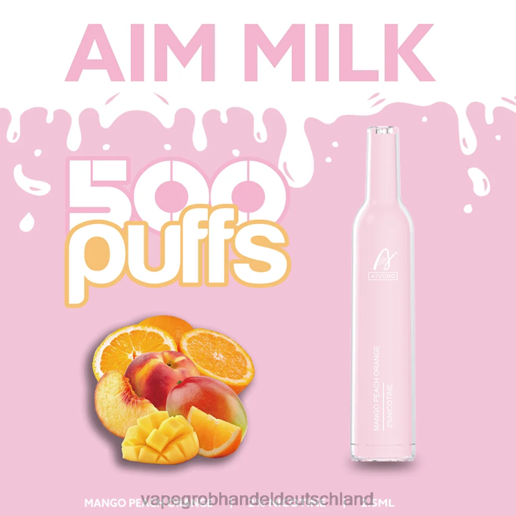 Dampfen Deutschland - Aivono AIM MILK 500 Mango-Pfirsich-Orange 4X2N8269