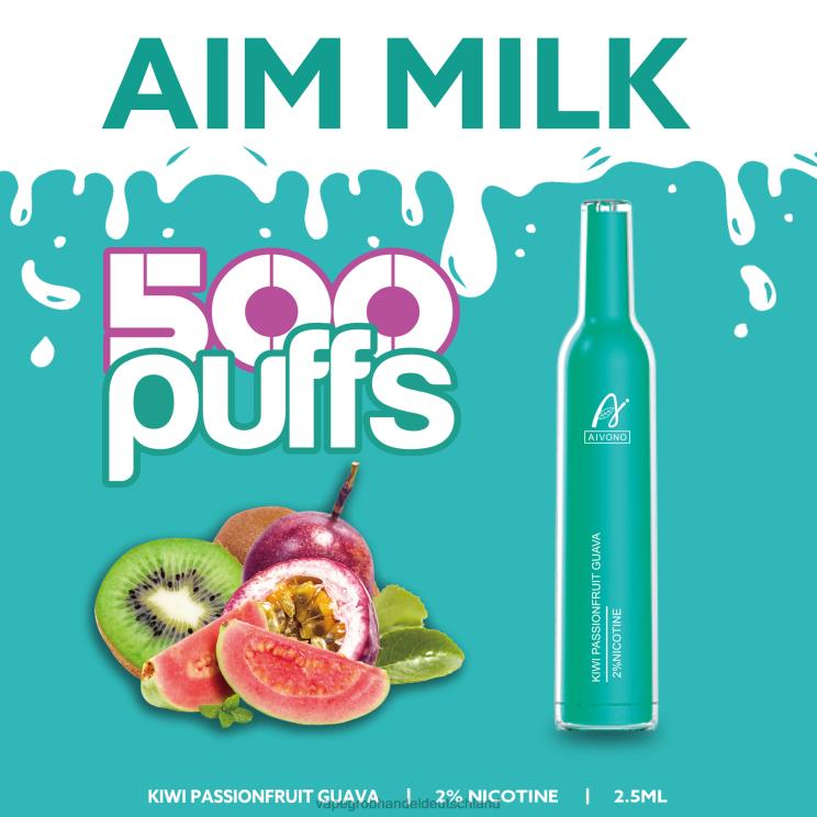Vape Großhandel 12027 - Aivono AIM MILK 500 Kiwi, Passionsfrucht, Guave 4X2N8272