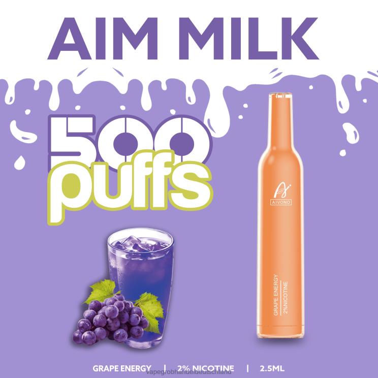 Vape Großhandel Köln - Aivono AIM MILK 500 Traubenenergie 4X2N8265