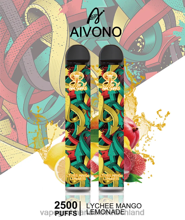 Tornado Vape Großhandel Deutschland - Aivono AIM SNAKE 2500 Litschi-Mango-Limonade 4X2N8308