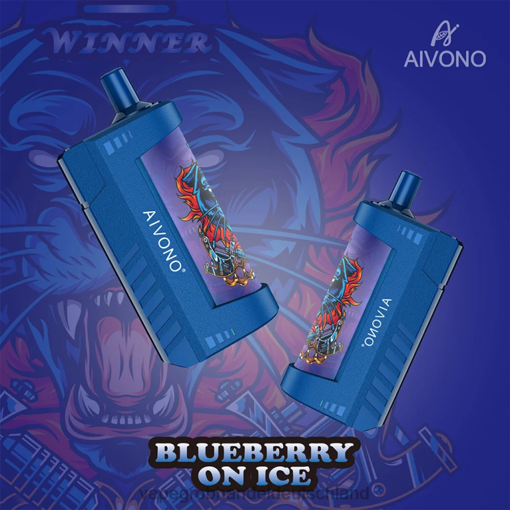 blaue Beere auf Eis