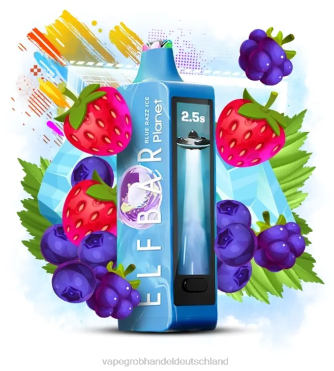 blaues razz-eis
