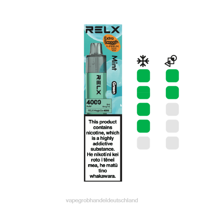 RELX MagicGo 4000 Einweg-Vaporizer Minze (grün) 8FHT4 Vape Großhandel Berlin