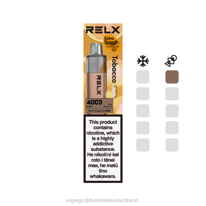 RELX MagicGo 4000 Einweg-Vaporizer Tabak (Gold) 8FHT2 Vape Großhandel 12000