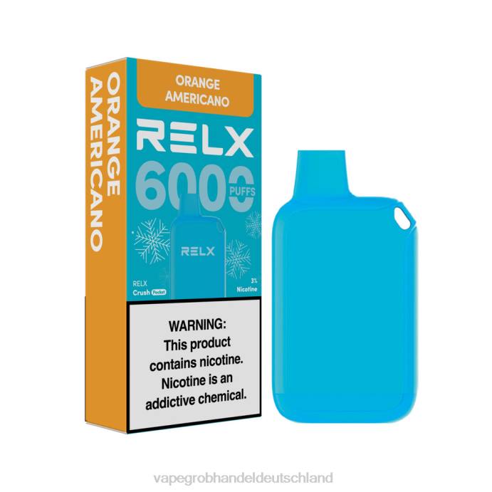 RELX Crush Pocket 6000 eisig Orange Americano 8FHT15 Vape Großhandel Köln