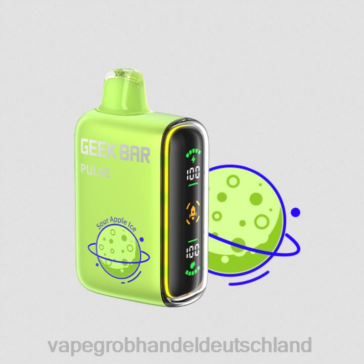 vape großhandel köln | LLL285 saures Apfeleis GEEK BAR Pulse Planet Edition 7500 Züge/15000 Züge