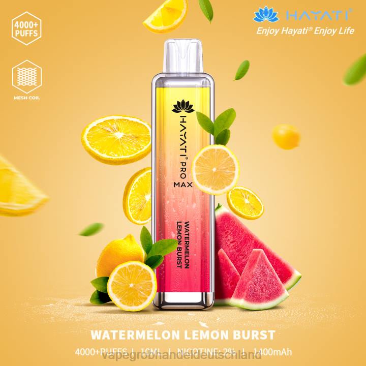 vape großhandel 12018 | LLL2182 Wassermelone, Zitrone, geplatzt Hayati Pro Max 4000