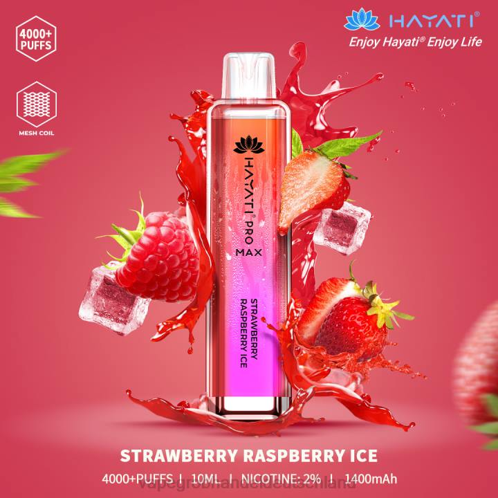 vape großhandel frankfurt | LLL2176 Erdbeer-Himbeer-Eis Hayati Pro Max 4000