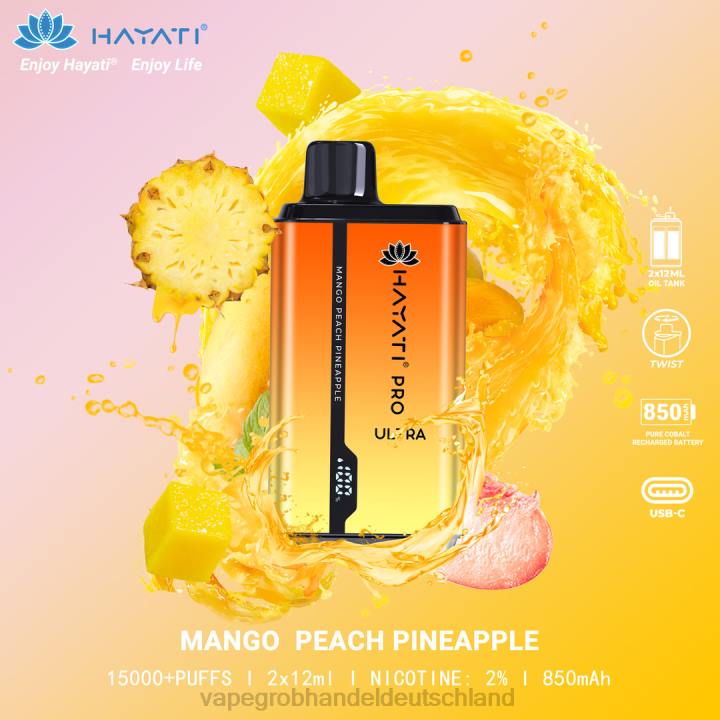 dampfen Deutschland | LLL2209 Mango-Pfirsich-Ananas Hayati Pro Ultra