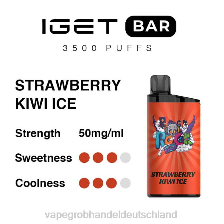 elektronische zigarette wholesale | LLL290 Erdbeer-Kiwi-Eis IGET BAR 3500 5 % Nikotin
