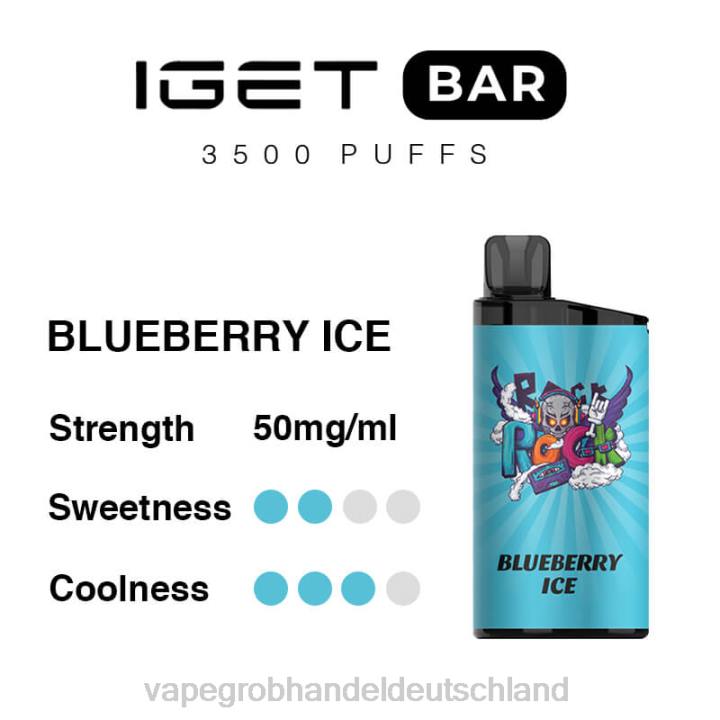 tornado vape großhandel Deutschland | LLL298 Blaubeereis IGET BAR 3500 5 % Nikotin