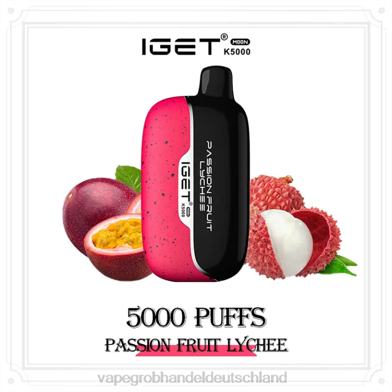 IGET Moon k5000 Passionsfrucht-Litschi 2V22Z210 - Elektronische Zigarette Wholesale