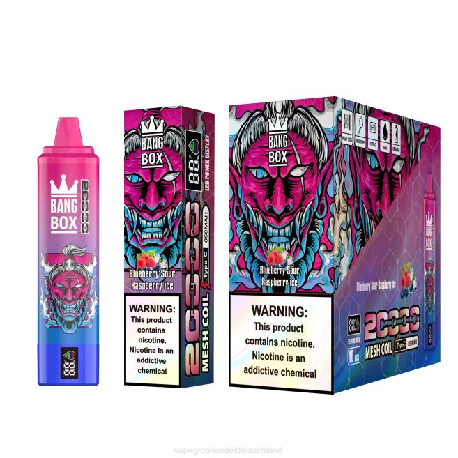 Bang Box 20000 Blaubeer-Sauer-Himbeereis - Vape Wholesale Greece PXXP55