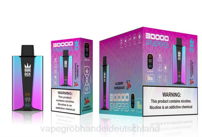Bang Box 30.000 Züge intelligenter Bildschirm Blaubeer-Pomgerante - Ηλεκτρονικο Τσιγαρο Μιασ Χρησησ Περιπτερα PXXP80