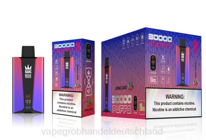 Bang Box 30.000 Züge intelligenter Bildschirm Dschungelsaft - Vape Wholesale Greece PXXP78
