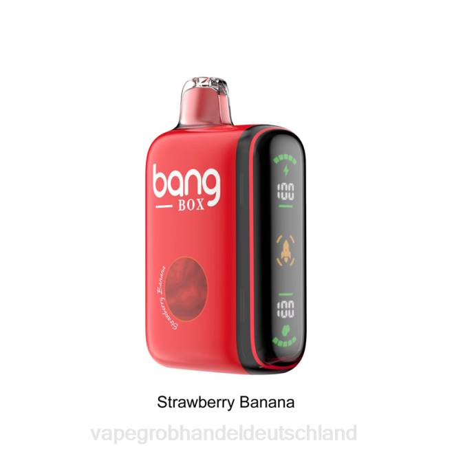 Bang Box 9000–18000 Züge, intelligente Leistungsanzeige Erdbeerbanane - Ηλεκτρονικο Τσιγαρο Τιμεσ PXXP25