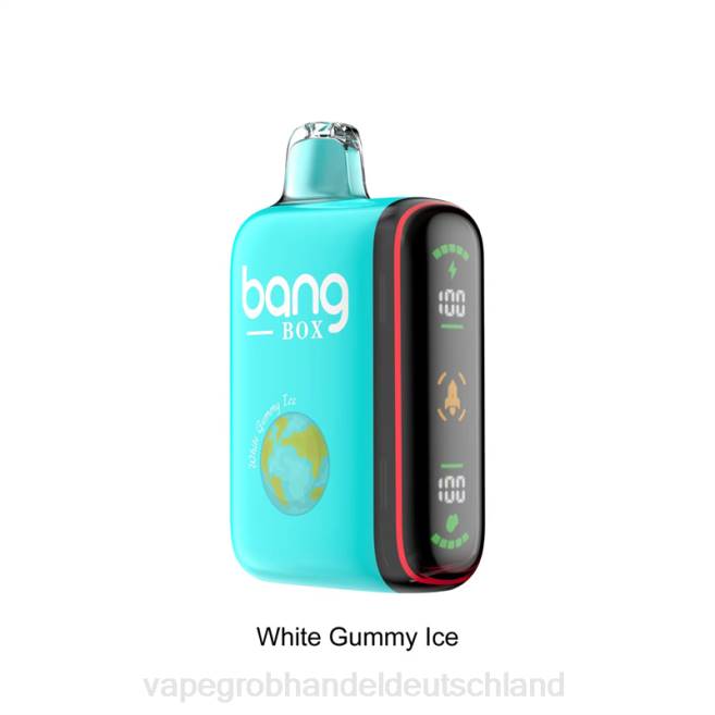 Bang Box 9000–18000 Züge, intelligente Leistungsanzeige weißes Gummieis - Vape Wholesale Greece PXXP30