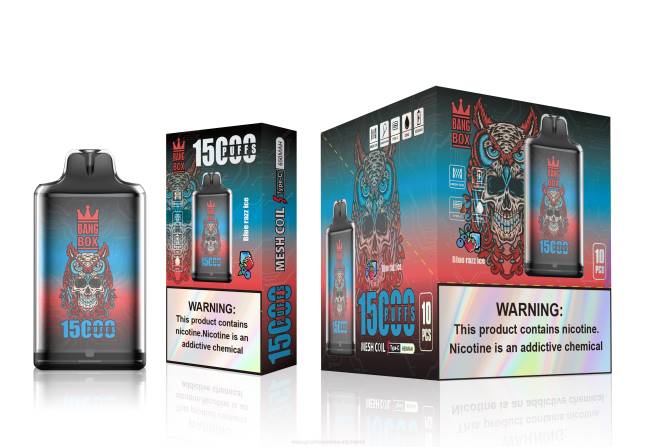 Bang Box s1-15000 Züge blaues Razz-Eis - Vape Wholesale Greece PXXP108