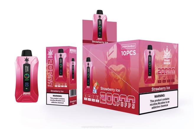 Bang Beach 20000 Züge Smart Screen Vape Erdbeereis - Ηλεκτρονικο Τσιγαρο Με Φιλτρο PXXP6