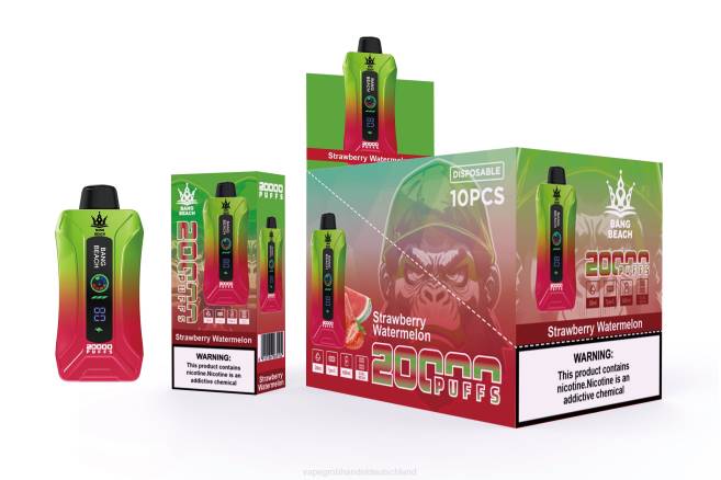 Bang Beach 20000 Züge Smart Screen Vape Erdbeerwassermelone - Ηλεκτρονικο Τσιγαρο Στυλο PXXP3