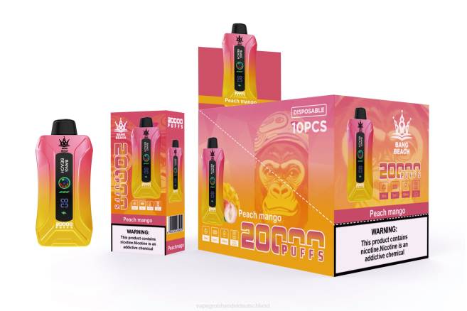 Bang Beach 20000 Züge Smart Screen Vape Pfirsich-Mango - Ηλεκτρονικο Τσιγαρο Μιασ Χρησησ Περιπτερα PXXP2