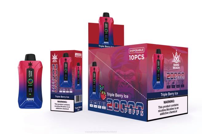 Bang Beach 20000 Züge Smart Screen Vape dreifaches Beereneis - Ηλεκτρονικό Τσιγάρο Σκρουτζ PXXP8