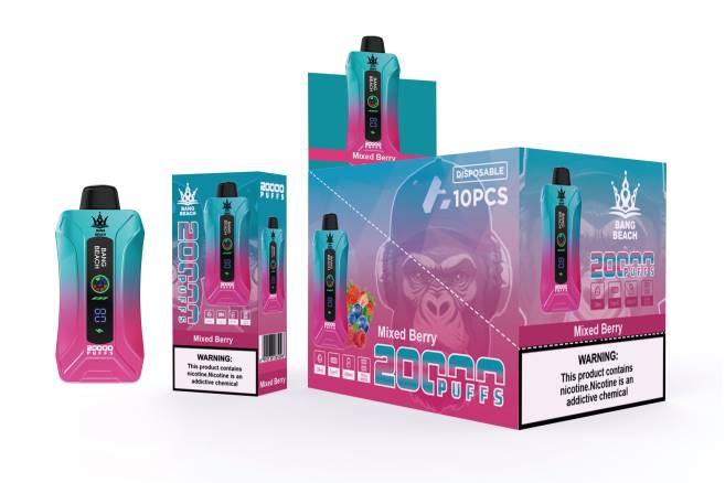 Bang Beach 20000 Züge Smart Screen Vape gemischte Beere - Ηλεκτρονικο Τσιγαρο Τιμεσ PXXP5