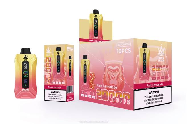 Bang Beach 20000 Züge Smart Screen Vape rosa Limonade - Ηλεκτρονικο Τσιγαρο Επιπτωσεισ PXXP4