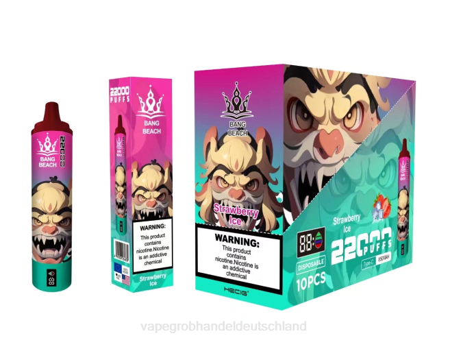 Bang Beach 22000 Züge intelligenter Bildschirm Erdbeereis - Vape Wholesale Greece PXXP20
