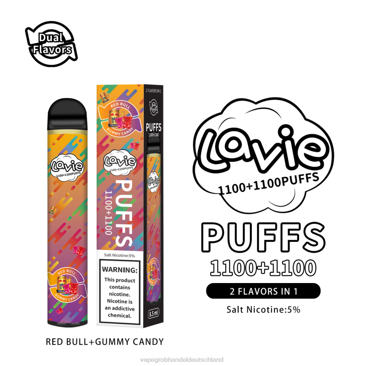 Dampfen Deutschland - LAVIE BAR Switch 2200 Züge Red Bull/Gummibonbons 620P299