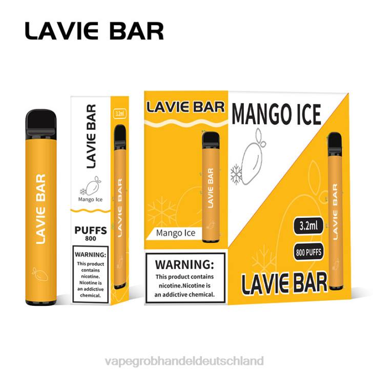 Dampfen Deutschland - LAVIE BAR 800 Züge Mango-Eis 620P309