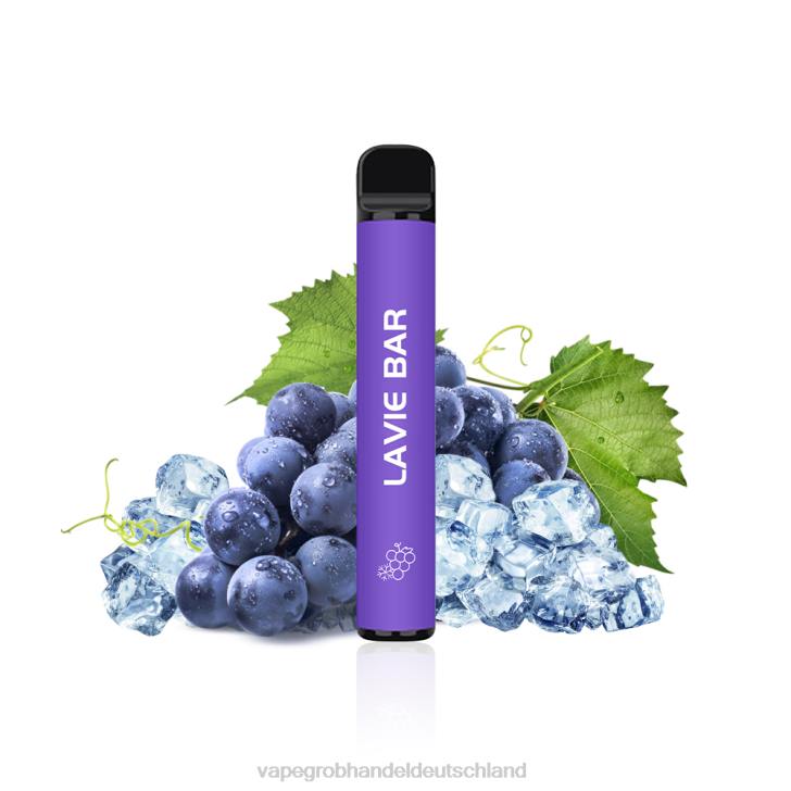 Vape Großhandel 12032 - LAVIE BAR 2% Version 800 Züge Traubeneis 620P322