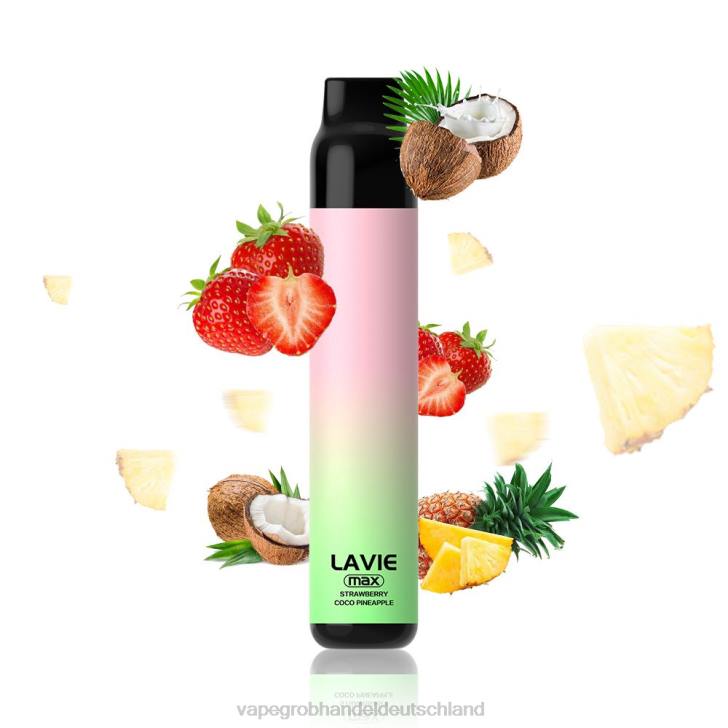 Vape Großhandel Tornado - LAVIE BAR 5000 Züge – max Erdbeer-Kokos-Apfel 620P283