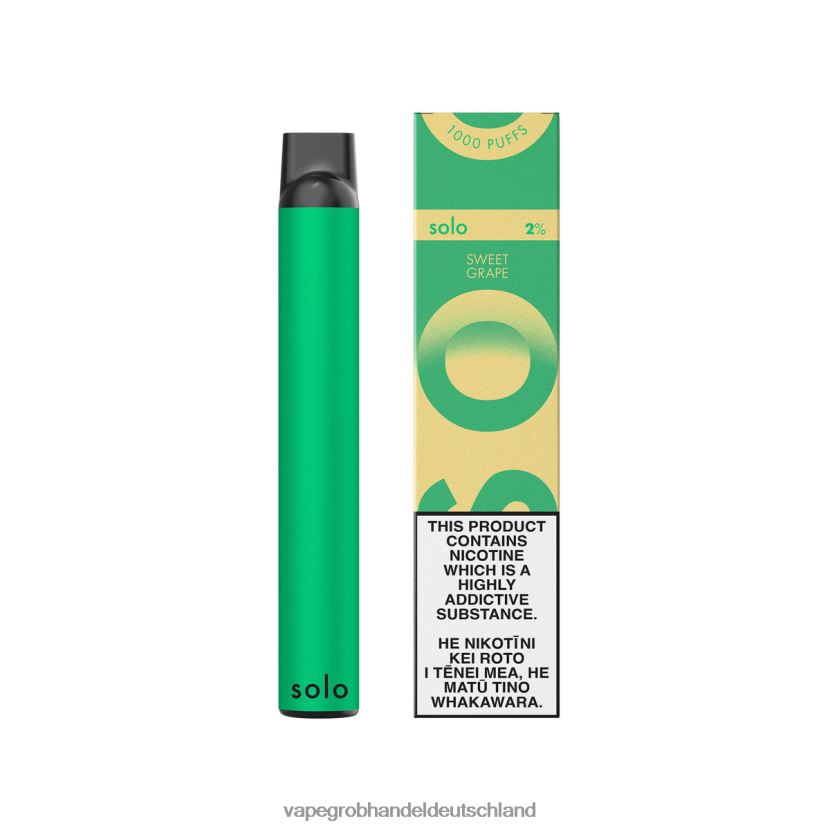 Elektronische Zigarette Wholesale - Solo Einweg-Vape-Paradies-Kollektion süße Traube 2RHV0Z20