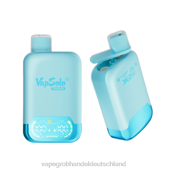 Vape Großhandel Berlin - Vapsolo TWINS Einweg-Vapor Blaubeereis und prickelnde Kirsche H0B88121