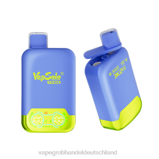 Vape Großhandel Tornado - Vapsolo TWINS Einweg-Vapor Blue Razz Limonade und Zitronenlimette H0B88120