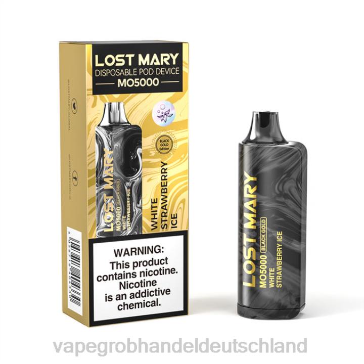 vape großhandel randm | LLL2347 weißes Erdbeereis LOST MARY MO5000 Schwarzgold 10ml
