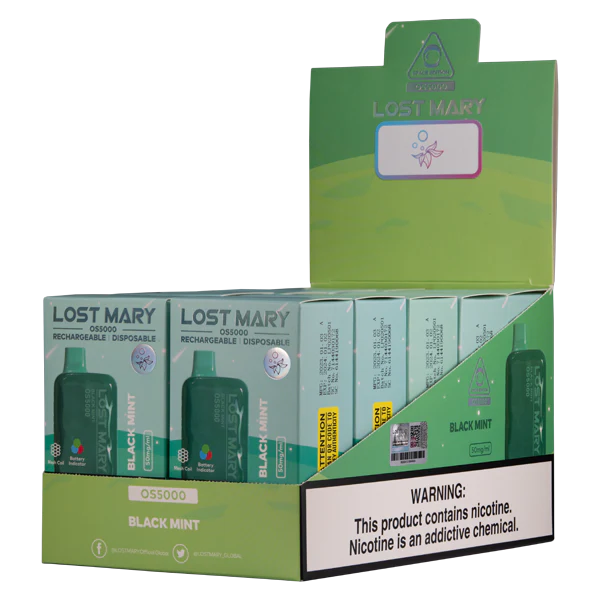 vape großhandel frankfurt | LLL2106 schwarze Minze LOST MARY OS5000
