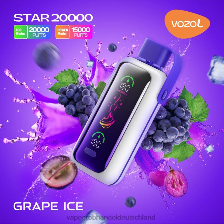 VOZOL STAR 20000 Traubeneis 48H889 | Dampfen Deutschland