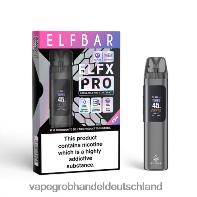 ELFBAR ELFX Pro Öffnen Sie das POD -Gerät grau VFX6063 Vape Großhandel Tornado