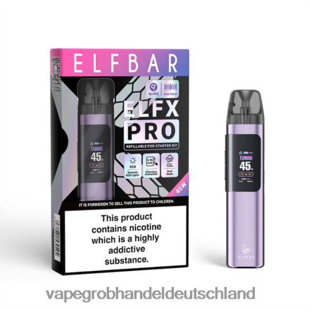 ELFBAR ELFX Pro Öffnen Sie das POD -Gerät lila VFX6062 Vape Großhandel 12000